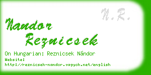 nandor reznicsek business card