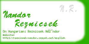 nandor reznicsek business card